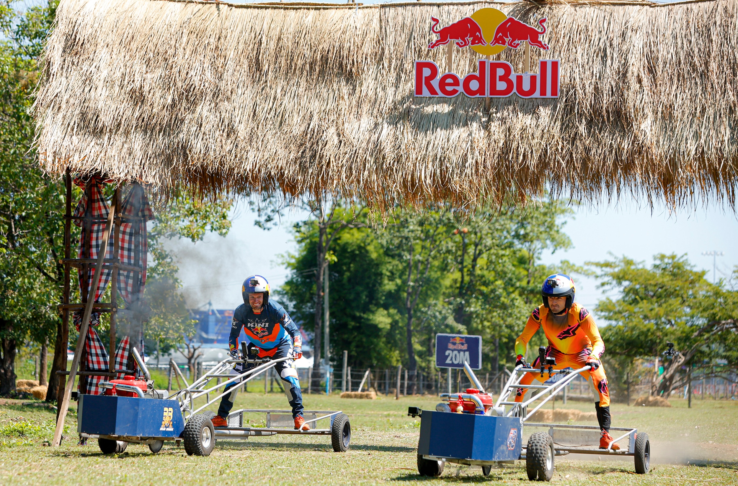 Red Bull KTM Factory Racing riders race 100 kph souped-up “Kra-Tae” tractors ahead of Thailand GP